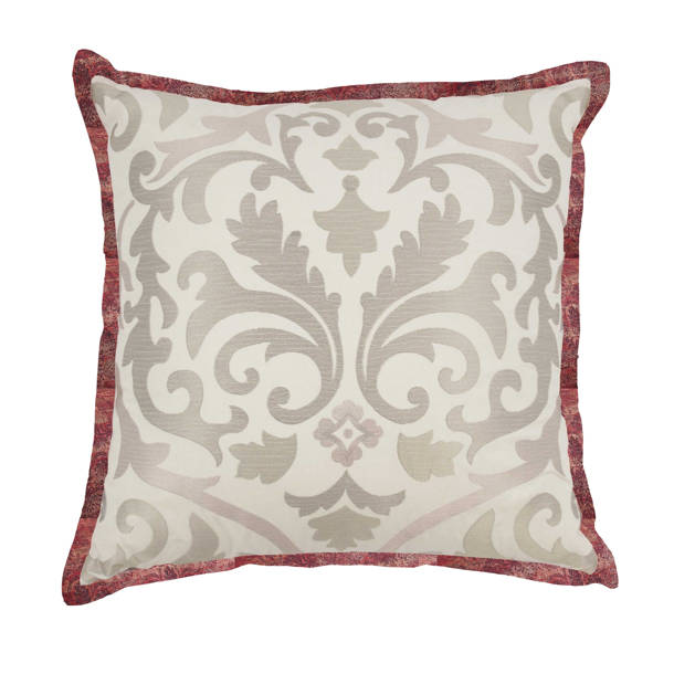 Waverly Charleston Chirp Floral Cotton Scalloped 50'' W Window Valance in Beige/Red/Green/Light